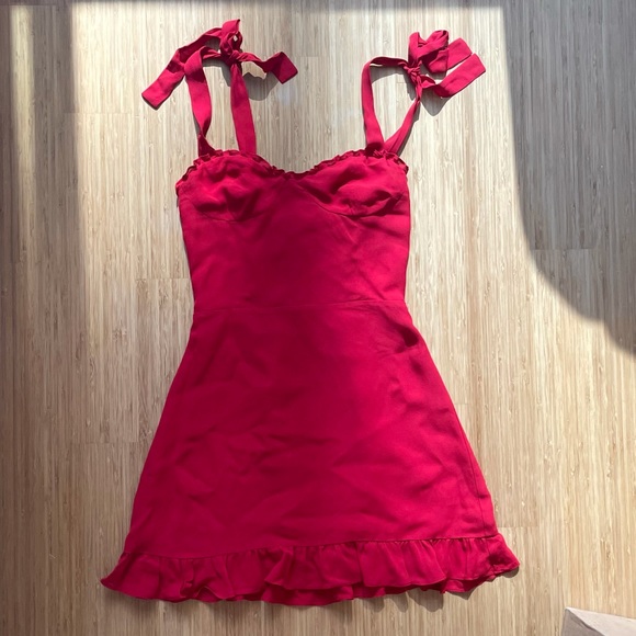 NWOT Reformation Christine Dress in Red - Picture 6 of 8